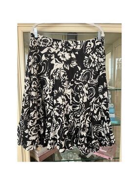 Women's LAUREN Ralph Lauren A-Line Skirt Size 12 Black & White